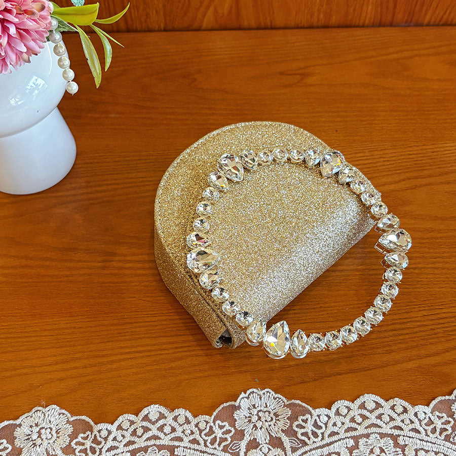 Dot Personality Dinner Elegant Heart-shaped Rhinestone Indie Sweet Cute Western Handbags