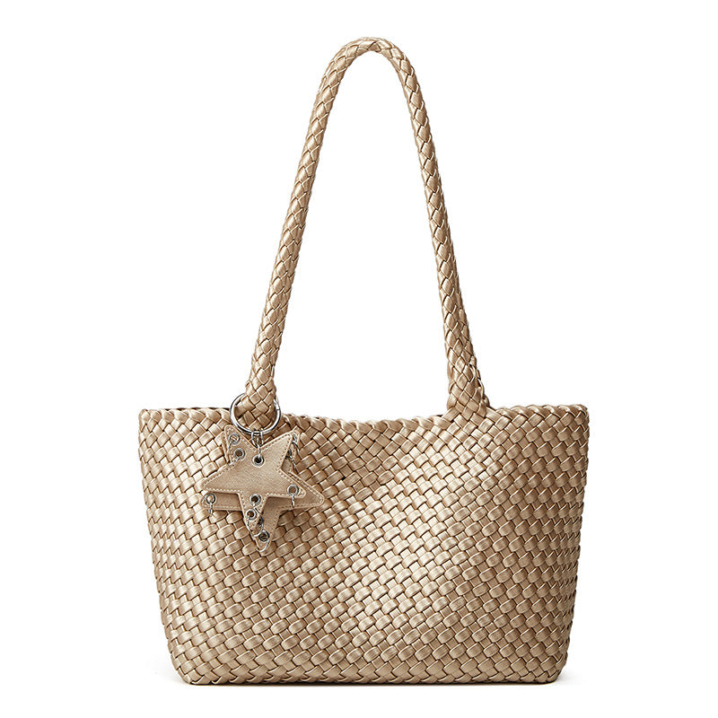 Gun Horizontal Handmade Woven Large Capacity Totes High-grade Women's Shoulder Bag