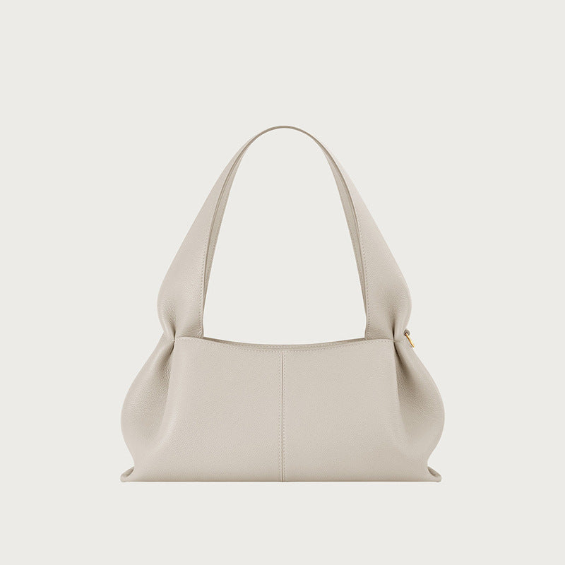 Women's Minority Fashion Trendy Portable Cloud High-grade Litchi Pattern Design Sense Women's Handbag