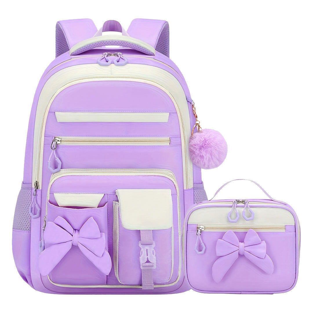 Cute Butterfly Three-piece Set Large Capacity Spine Protection Backpacks