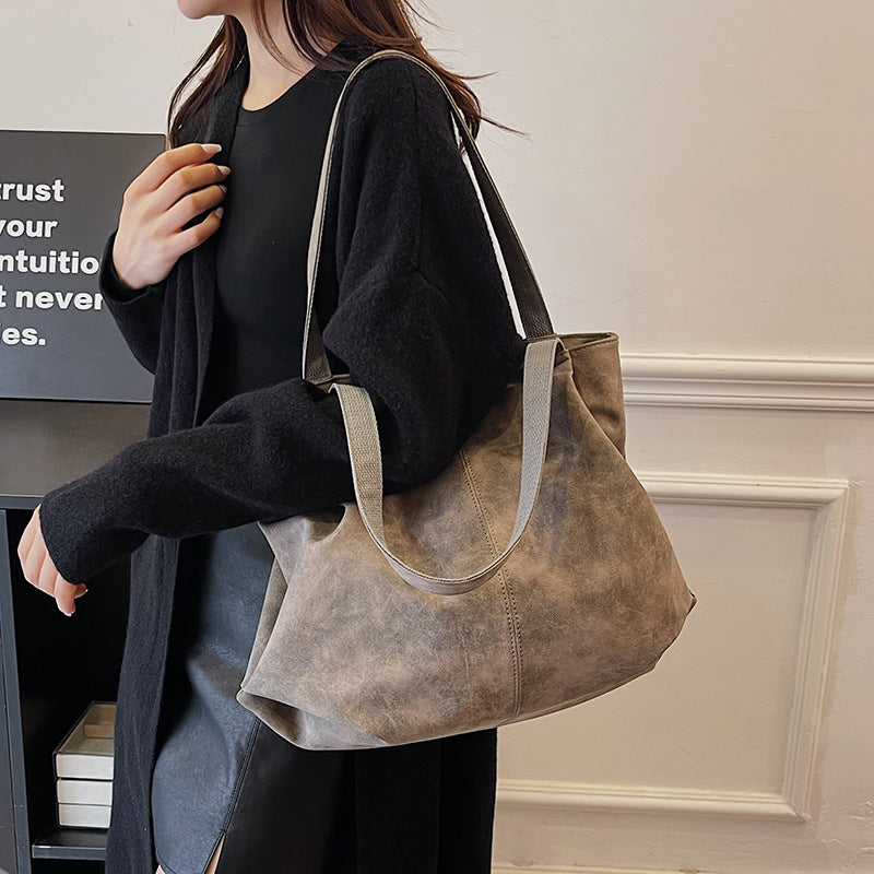 Women's Leather Commuter Underarm Large Capacity Totes Leisure Bags