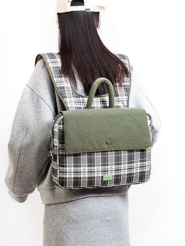 Attractive Personalized Fresh Computer Minimalist Plaid Laptop Bag