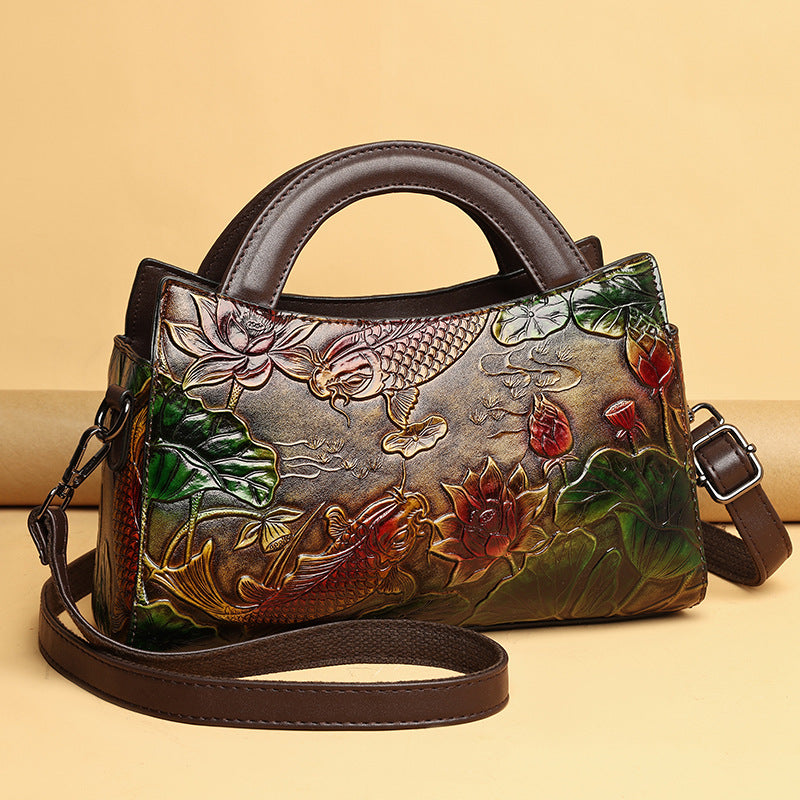 Fashion Alligator Print Temperament Mom Commute National Women's Messenger Bag