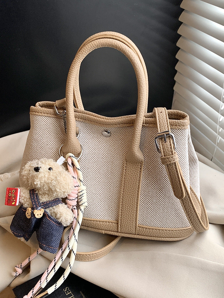 Women's Today Popular Niche Stylish Korean Temperament Contrast Color Hand Holding Women's Messenger Bag