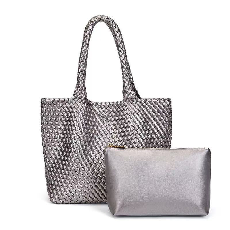 Women's Hand-woven Large Capacity Totes Mother Commuter Shoulder Bags