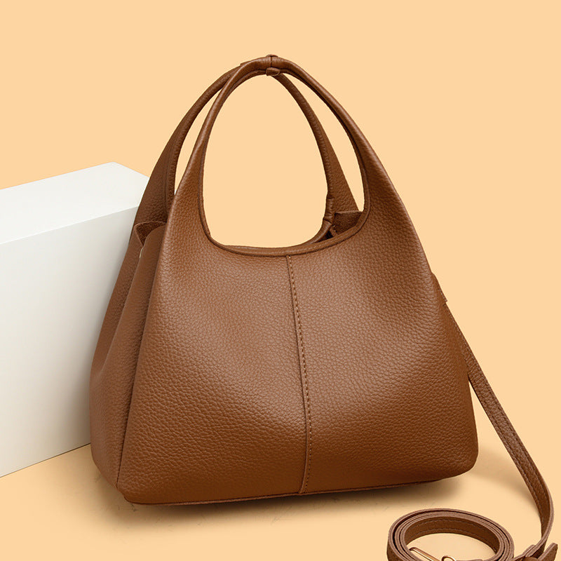 Women's Soft Leather High-grade Pattern Texture Large Women's Shoulder Bag