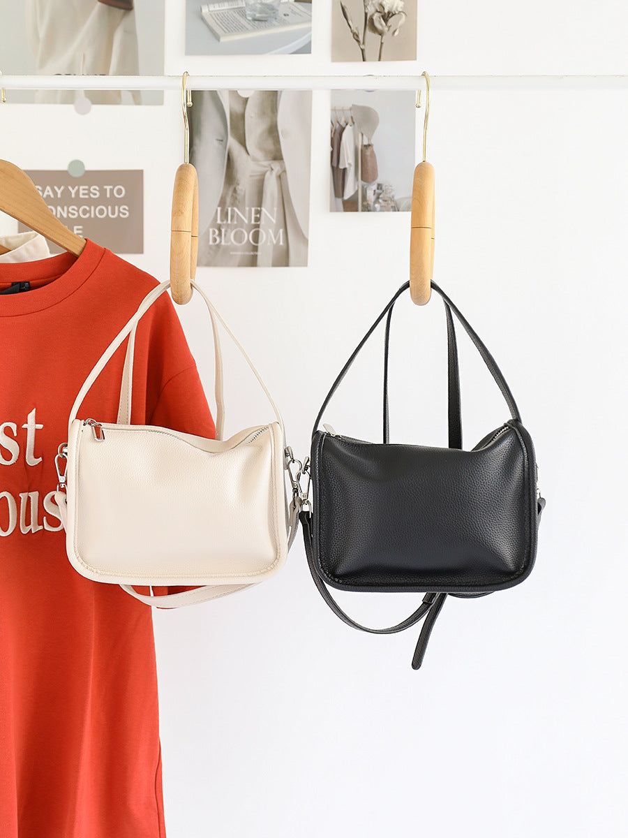 Women's Korean Style Fashionable Lychee Pattern Texture Soft Leather Women's Messenger Bag