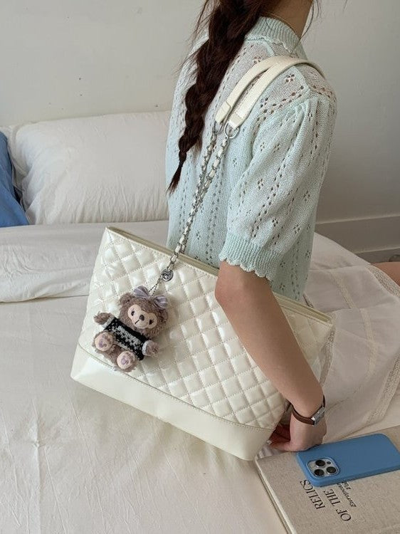 Women's Simple Solid Color Large Capacity Stylish Good Texture Leisure Backpack