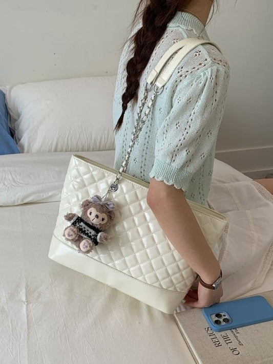 Women's Simple Solid Color Large Capacity Stylish Good Texture Leisure Backpack