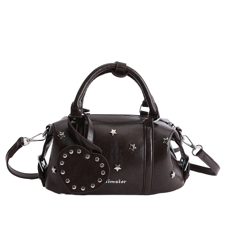 Women's Trendy Cool Rivet Blooming Portable Pillow Fashionable Women's Shoulder Bag