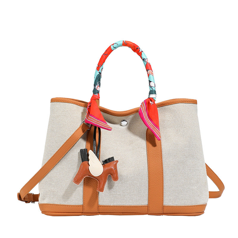 Women's Fashion Canvas Pegasus Ornaments Large Capacity Women's Shoulder Bag