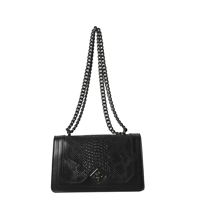 Women's Red Simple Fashion Snakeskin Pattern Single Women's Shoulder Bag