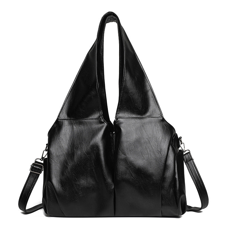 Women's Large Capacity Fashion Simple Retro Solid Shoulder Bags