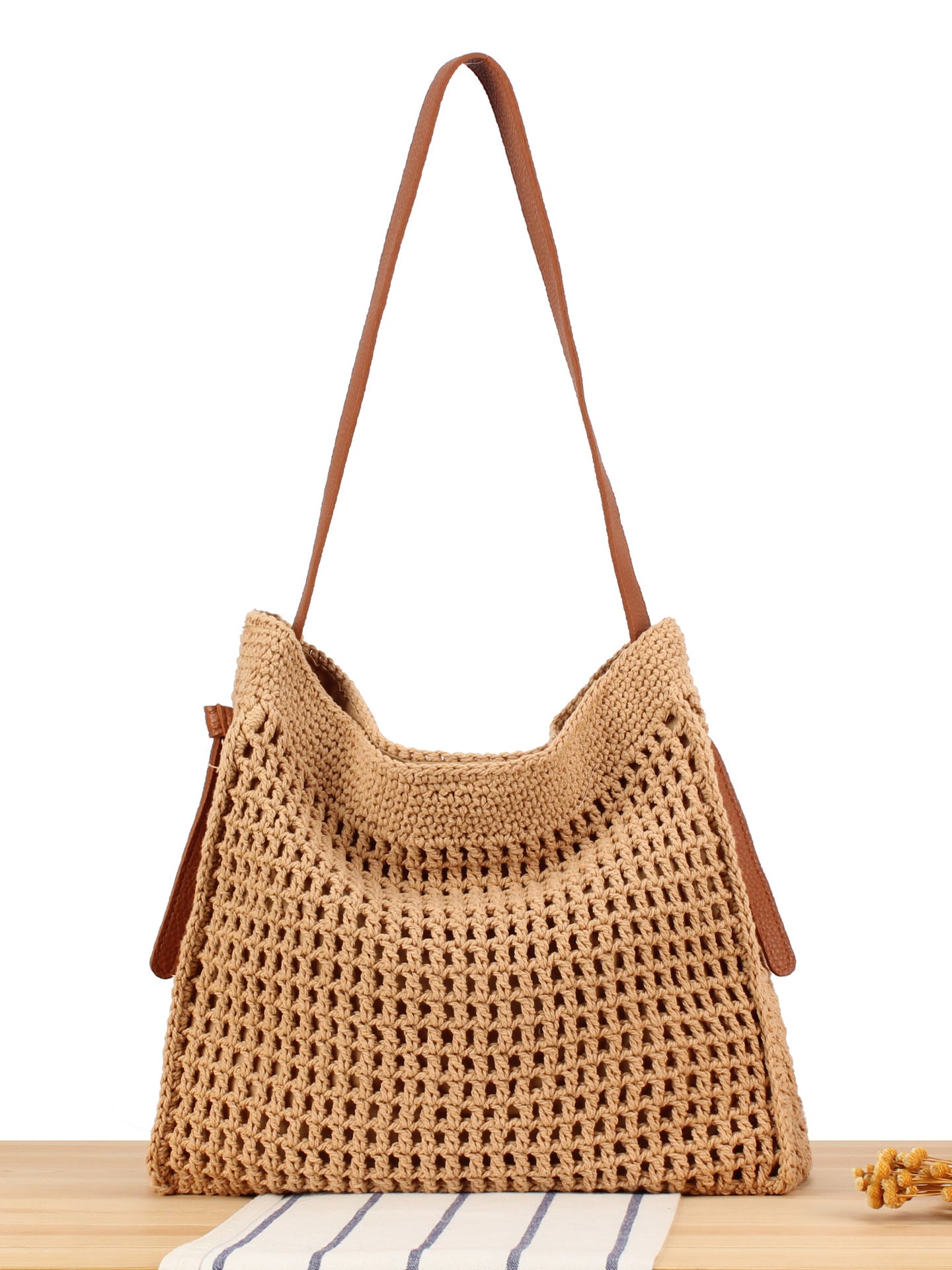 Women's Cotton String Hand-woven Daily Leisure Graphy Seaside Bags