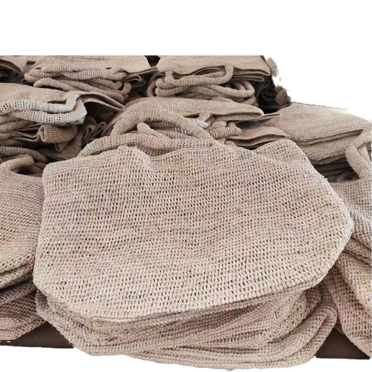 Women's Handmade Straw Natural Raffia Crochet Woven Tote Bags