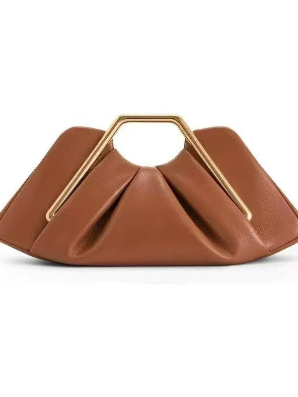 Women's Pleated Cloud Soft Leather Retro Light Luxury Dinner Bag