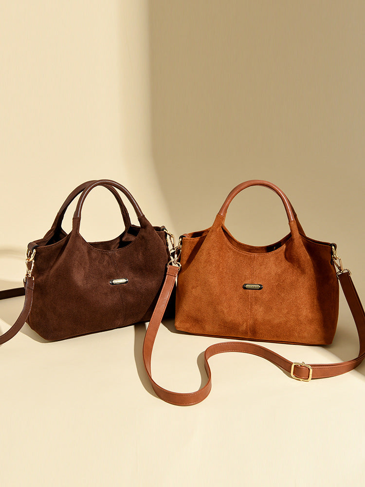 Suede Female Niche Retro Fashion Deerskin Bags