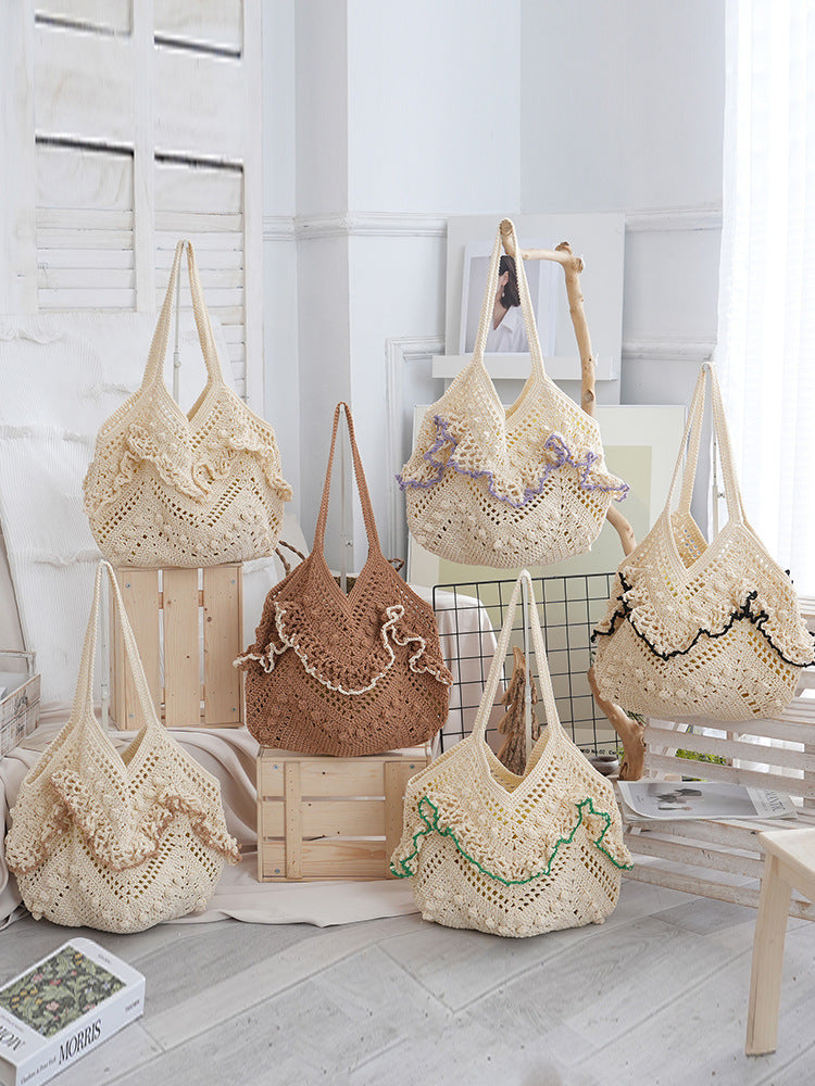 Women's Niche Woven Hand-woven Hollow Seaside Holiday Bags