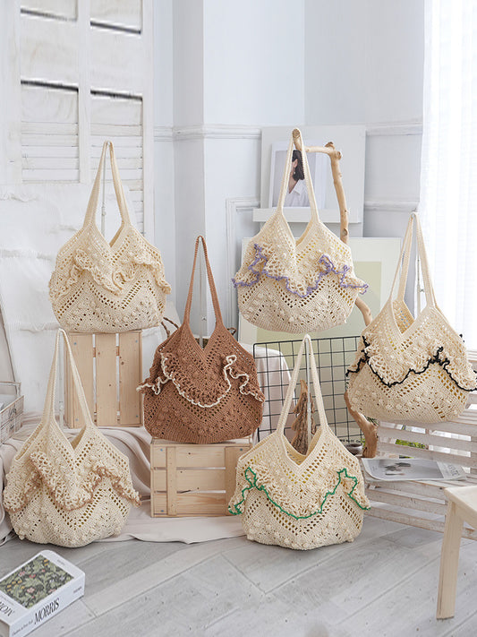 Women's Niche Woven Hand-woven Hollow Seaside Holiday Bags