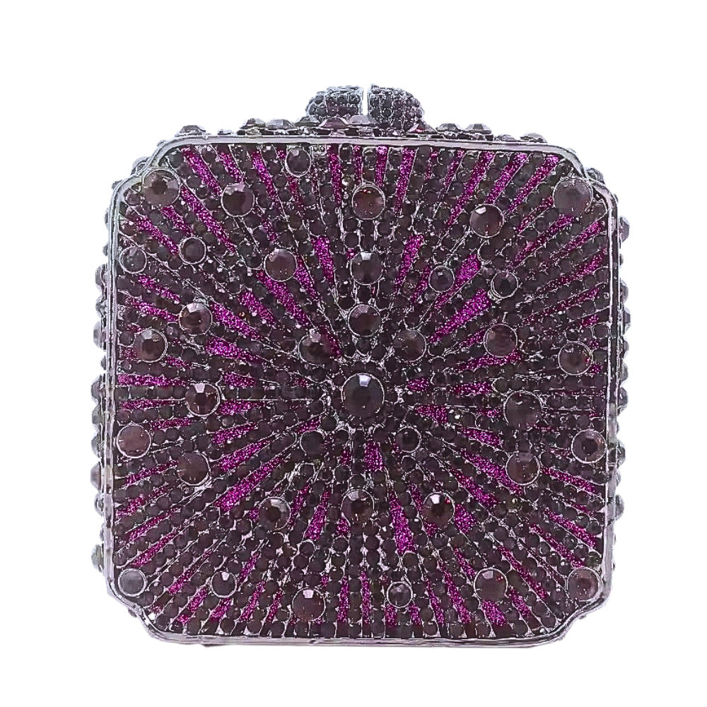 Women's Wedding Full Diamond Cheongsam Hand-held Box Dinner Bag
