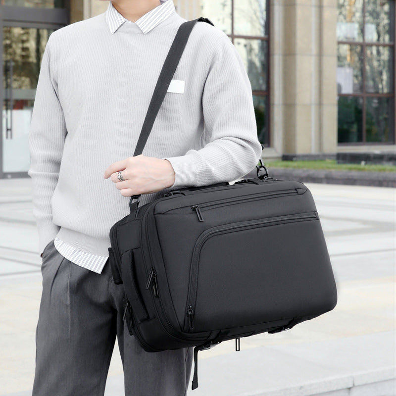 Men's Large Capacity Vacuum Packaging Notebook Simple Expansion Backpacks