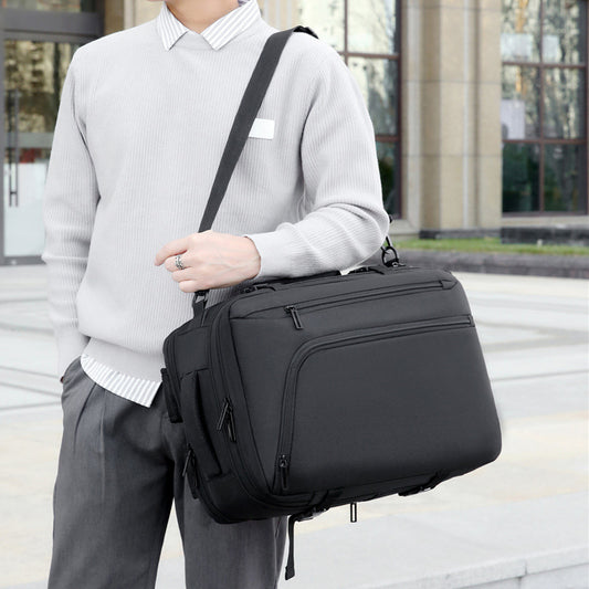 Men's Large Capacity Vacuum Packaging Notebook Simple Expansion Backpacks