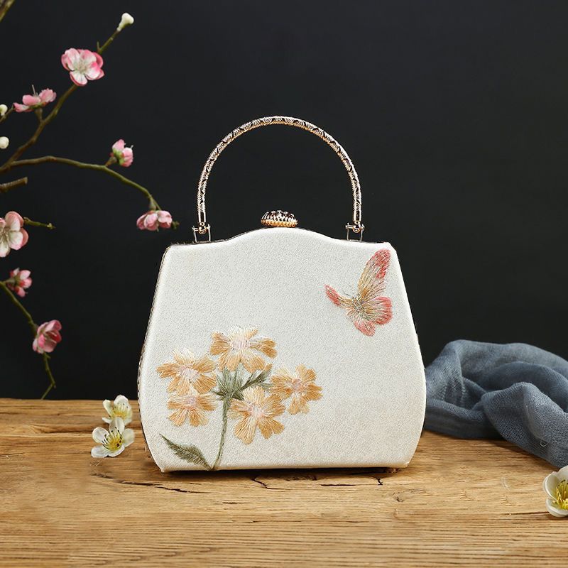 Embroidery Antique Chinese Style Round Han Clothing Cheongsam One Coin Purses