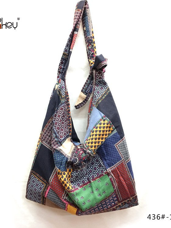 Women's Big Linen Cotton Printed Cloth Can Be Bags