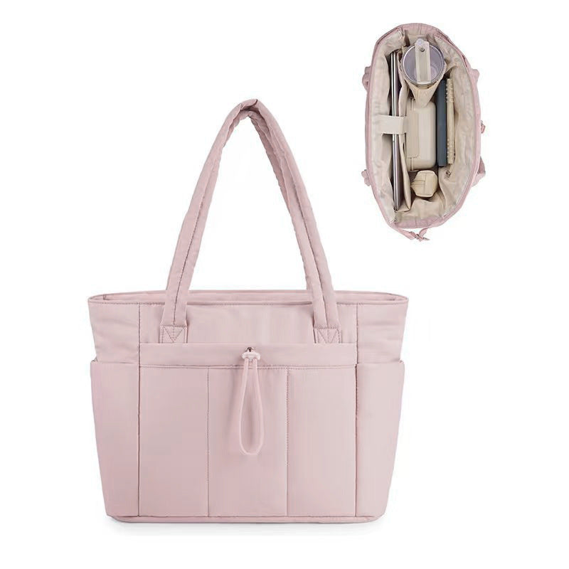 Casual Classy Women's Lightweight Portable Quilted Tote Bag