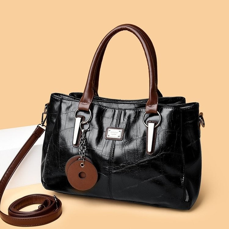 Women's Fashionable Textured Large Capacity Mom Bags