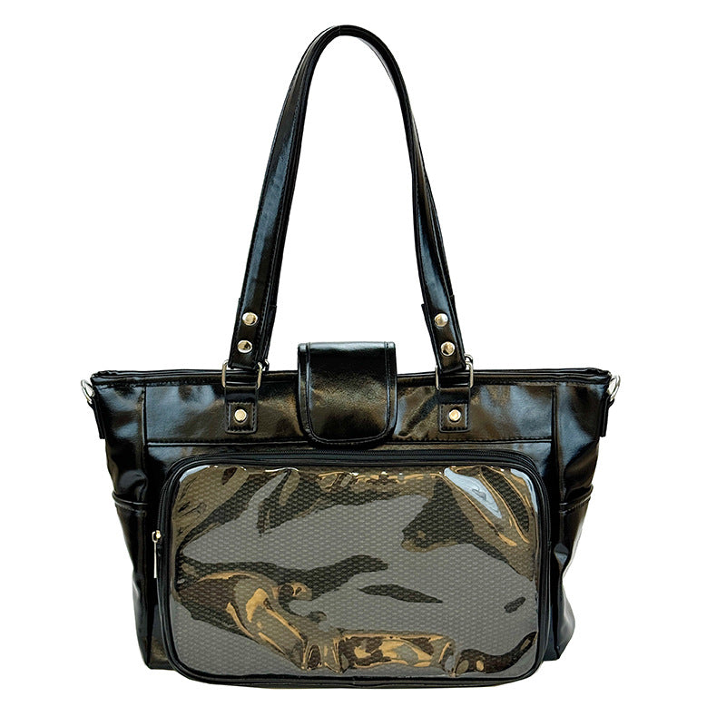 Person Cartoon Large Capacity Totes Collection Bracket Women's Shoulder Bag