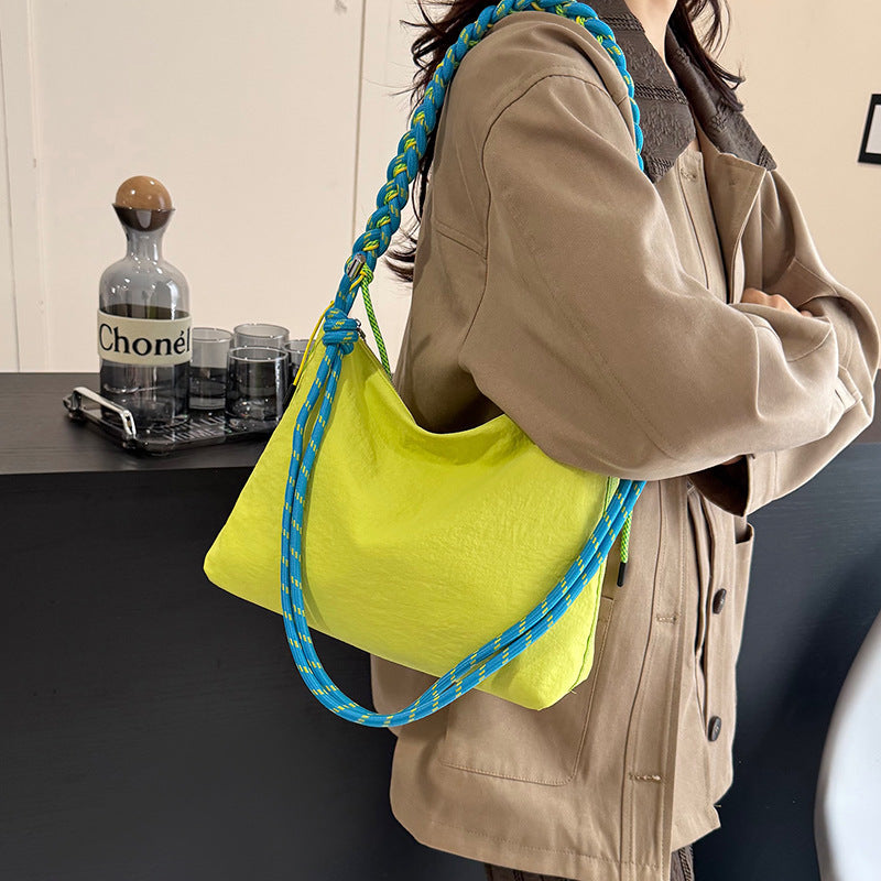 Korean Style Nylon Cloth Personalized Female Minority Braid Rope Bags