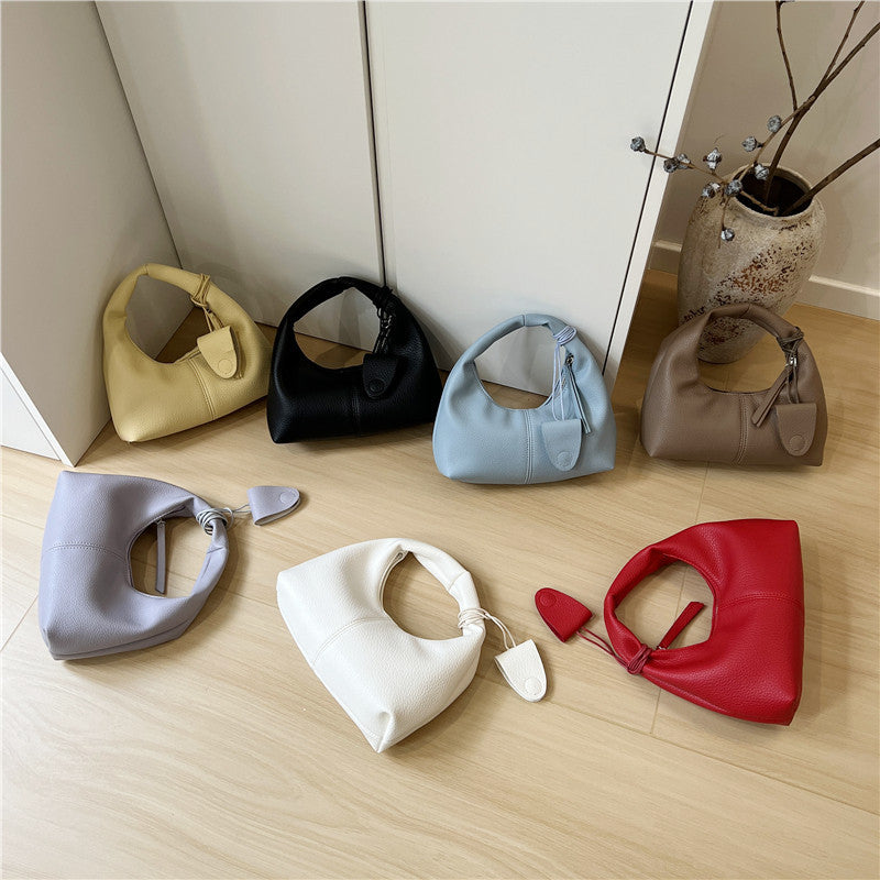 Cabinet Retro Simple Lychee Pattern Korean Style Fashion Soft Leather Leisure Backpack