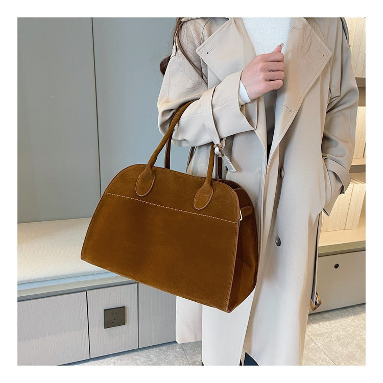 Women's Textured Large Capacity Summer Suede Frosted Tote Bag