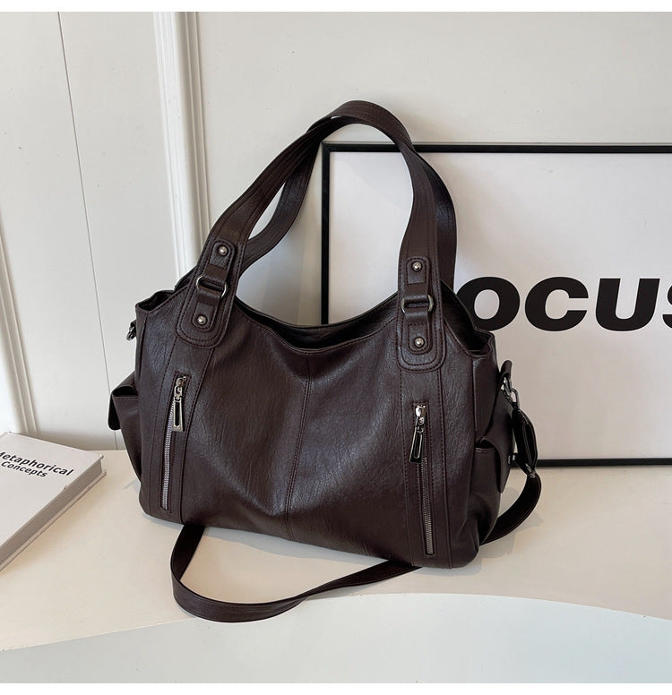 Women's Capacity Retro Easy Matching Sense High Women's Shoulder Bag