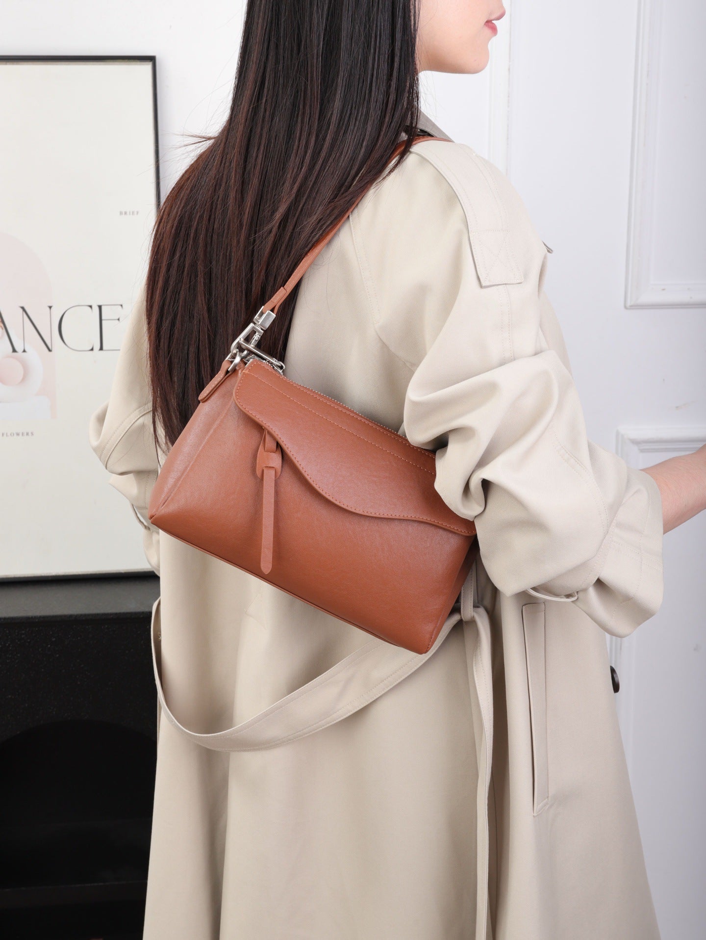 Women's Underarm Leather Fashion Genuine Mother Women's Shoulder Bag