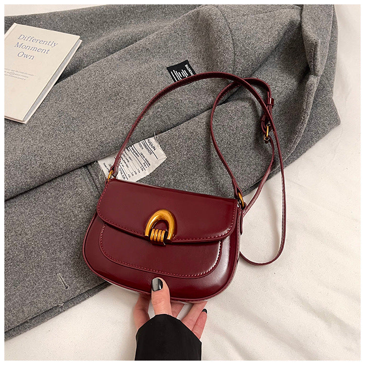 Women's Retro Minority Underarm Fashionable Fashion Saddle Women's Shoulder Bag