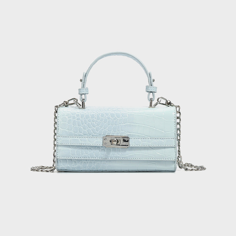 Women's Niche Fashion Kelly Crocodile Pattern Commuter Small Square Bag