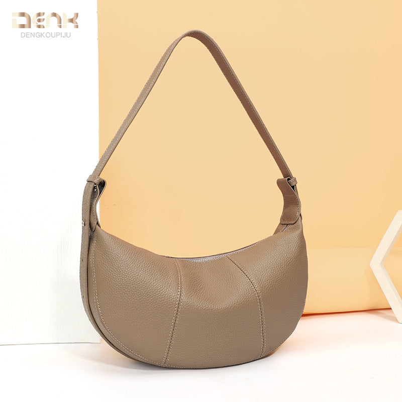 Women's Genuine Leather Fashion Large Capacity Underarm Bags