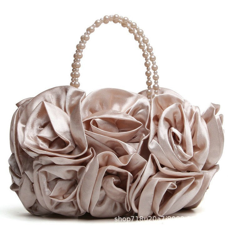 Ipomoea Alba Craft Satin Bridal Bridesmaid Dinner Bag