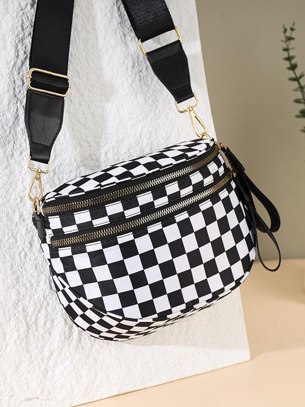 Women's Simple Chessboard Plaid Large Capacity Fashion Women's Messenger Bag