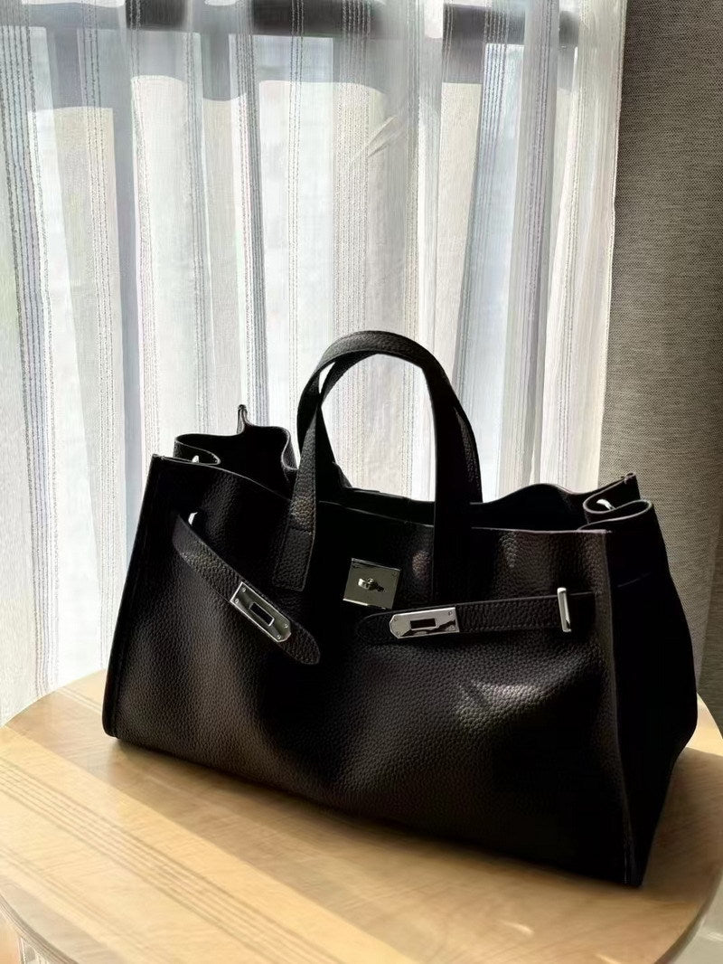 Women's Cowhide Leather Kelly Large Capacity Bags