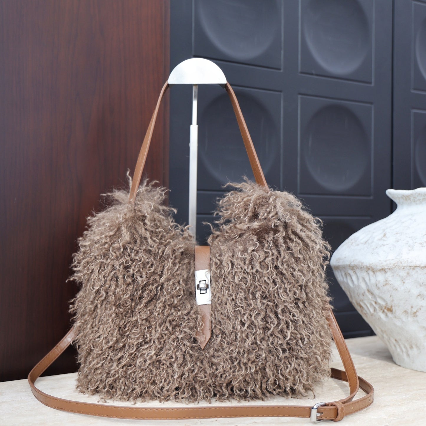 Imitated Tibet Sheep Fur Female Sweet Hot Women's Shoulder Bag
