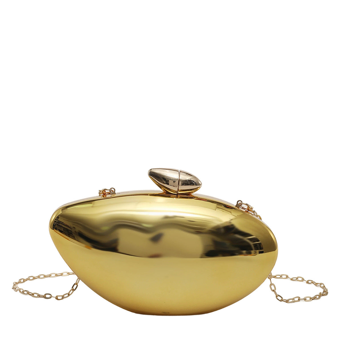 Women's French Style Goose Egg Box Clutch Personality Acrylic Gloss Dinner Bag