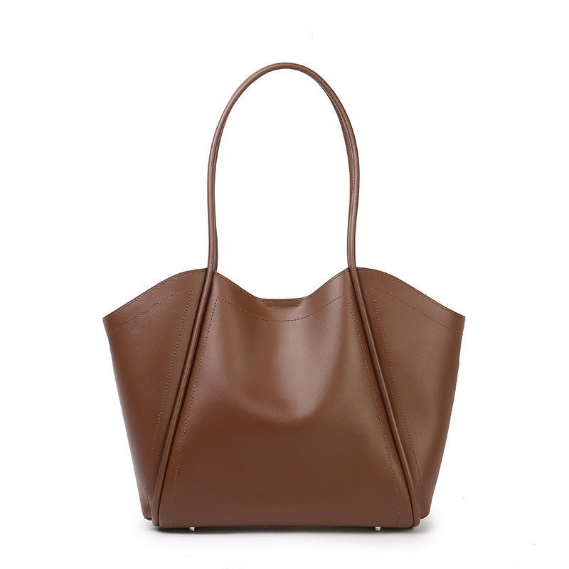 Women's Large Capacity Totes Niche Cowhide Wings Style Women's Shoulder Bag