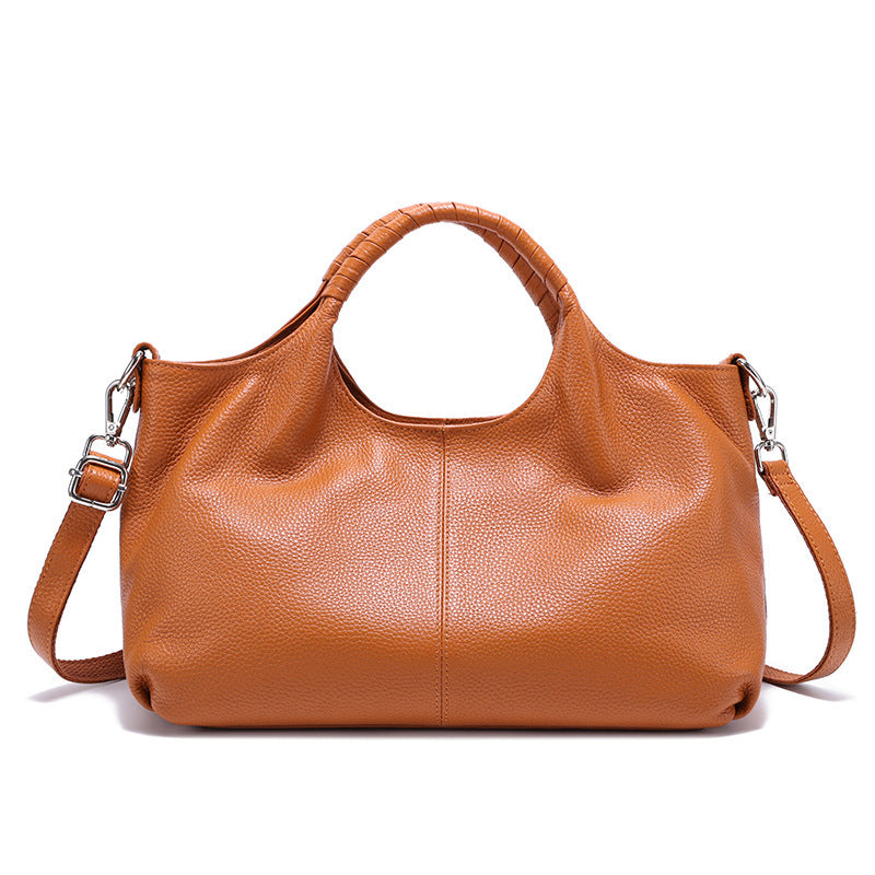 Women's Layer Cowhide Retro Large Capacity Genuine Bags