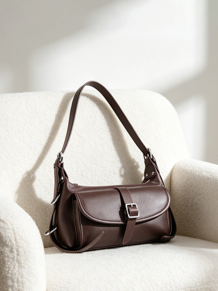 Women's Design High-grade Leather Simple Commute Underarm Bags