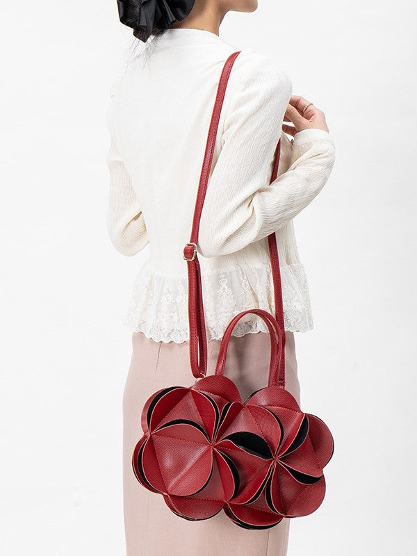 Women's Flower-shaped Creative Cute Pleated Korean Style Women's Messenger Bag