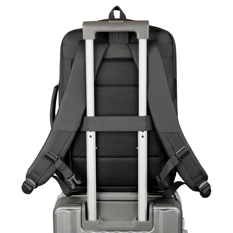 Men's Commuter High-grade Flat Simple Large Capacity Business Backpack