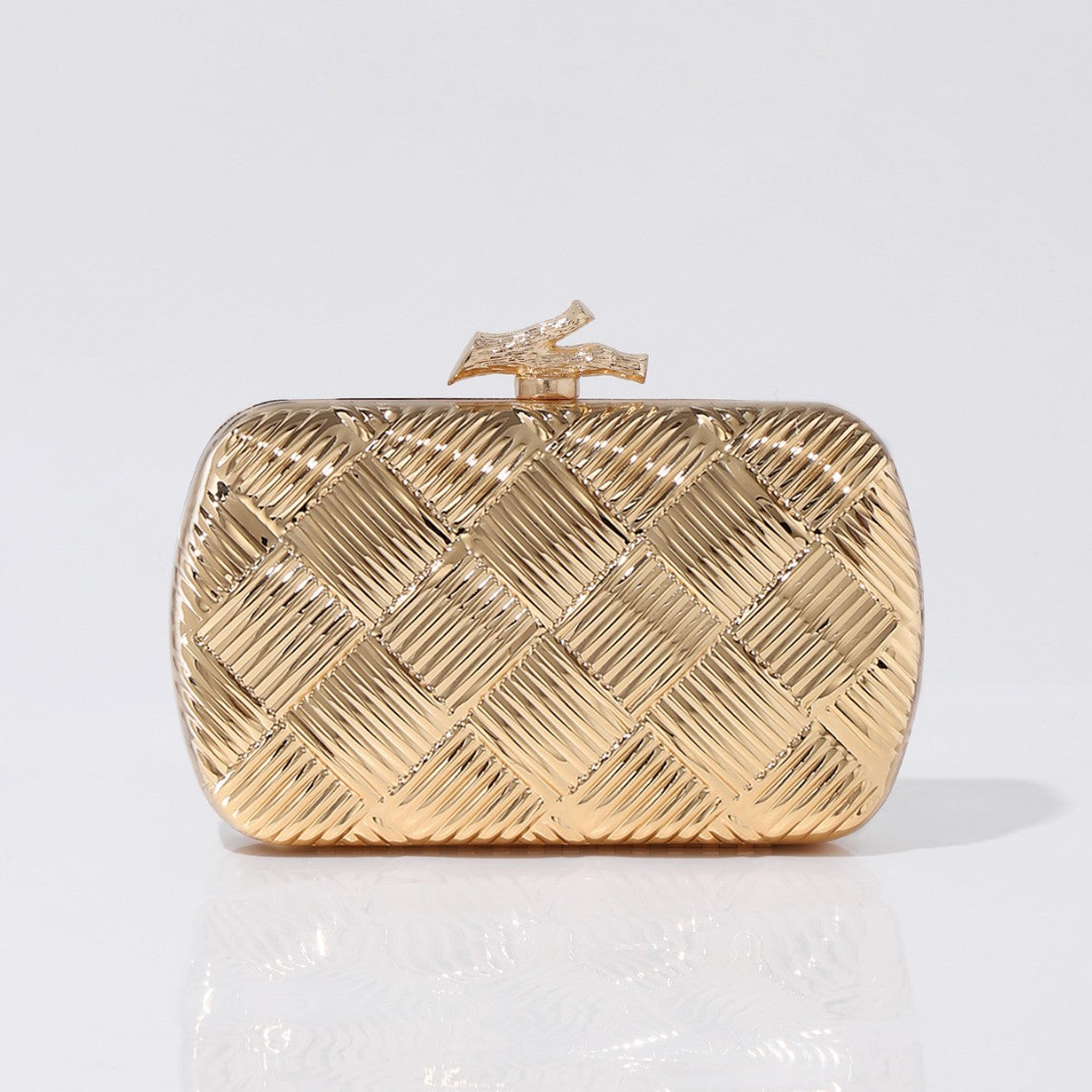 Woven Box Clutch Trendy Wear Banquet Party Dress Bags